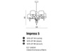 Lampa wisząca Impress 5 - biała (1976-5PWH) - Azzardo - żyrandol