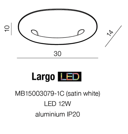 Lampa ścienna LARGO (MB15003079-1C Azzardo)