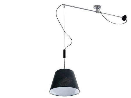 Lampa wisząca MALAGA stelaż AZ 2313 + AZ 2590 klosz black | czarny - średnica 50 - Azzardo - żyrandol