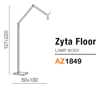 stelaż do lampy Zyta podłogowa (podstawa) kolor czarny (ML2300-L) Azzardo