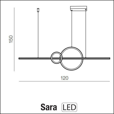 Lampa wisząca SARA 3-STEP DIMM złota (AZ5260) - Azzardo