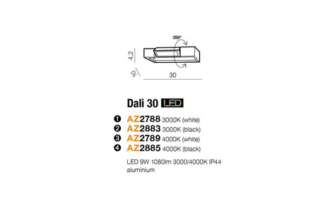Oprawa ścienna DALI 30 (AZ2885) - Azzardo