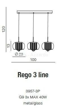 Lampa wisząca REGO 3 LINE (AZ2453 - Azzardo) - żyrandol