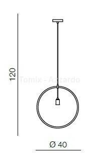 Lampa wisząca KRUG chrom (DEL-2522-1CH - Azzardo) - żyrandol