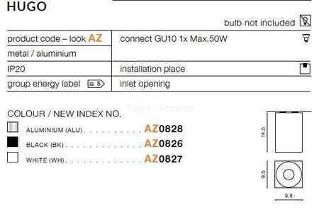 Plafon HUGO white (AZ0827) - AZZARDO