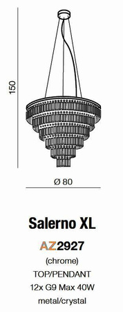 Lampa wisząca SALERNO XL PENDANT (AZ2927) Azzardo - żyrandol