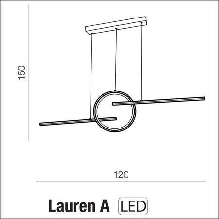 Lampa wisząca LAUREN 3-STEP DIMM czarna (AZ5257) - Azzardo