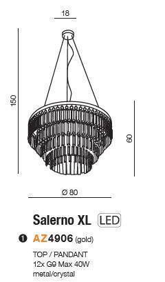 Żyrandol SALERNO XL GO (AZ4906) - Azzardo