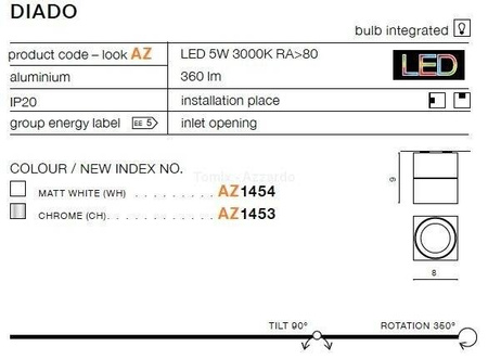 Plafon DIADO white (AZ1454 | LC1329-WH) - AZZARDO