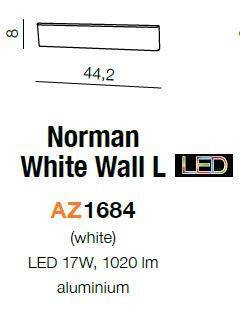 Kinkiet NORMAN L biały (MB5932L Azzardo)