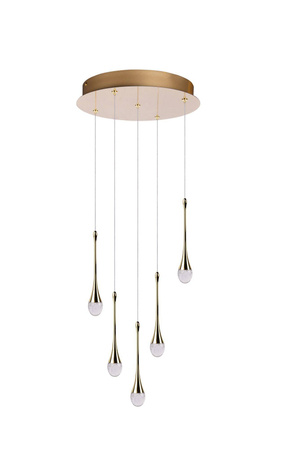 Lampa wisząca DALMA 5 ROUND Złoty (AZ6008) - Azzardo