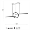 Lampa wisząca LAUREN 3-STEP DIMM czarna (AZ5257) - Azzardo