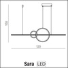 Lampa wisząca SARA 3-STEP DIMM złota (AZ5260) - Azzardo