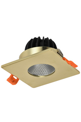 Kwadratowa lampa wpuszczana CLEAN S IP44 7W CCT SWITCH Złota(AZ5991) - Azzardo