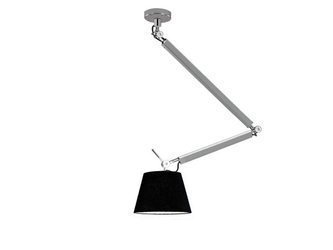 Lampa wisząca ZYTA S PENDANT ALU stelaż aluminium AZ 2298 + AZ 2600 klosz black | czarny - średnica 26  - Azzardo - żyrandol