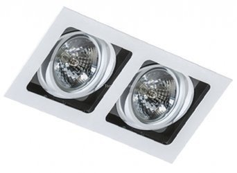 Lampa wpuszczana SISTO 2 white/black (AZ1447 | GM2202-WH) - AZZARDO