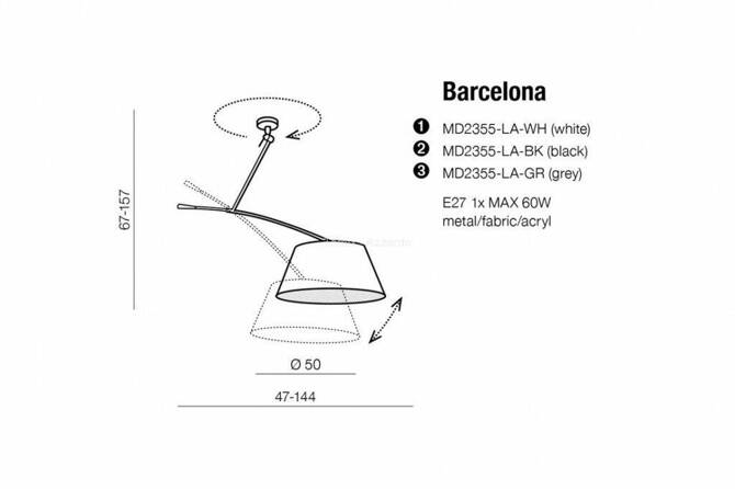 Barcelona lampbody stelaż (AZ2288) Azzardo