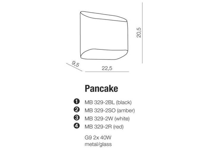 Kinkiet PANCAKE czarny (MB329-2BLACK | AZ0112) Azzardo