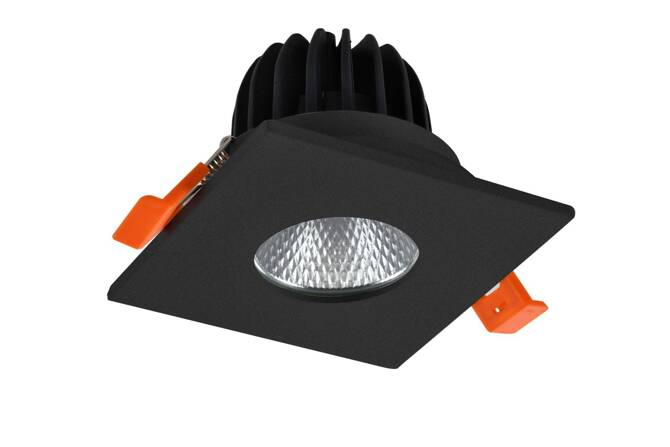 Kwadratowa lampa wpuszczana CLEAN S IP44 7W CCT SWITCH Czarna (AZ5989) - Azzardo