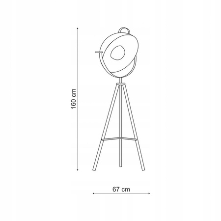 Lampa podłogowa TOMA biała/złota (AZ2378 - Azzardo)