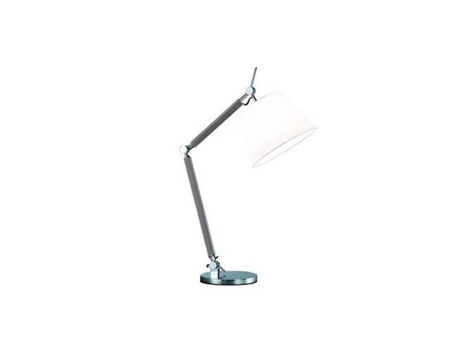 Lampa stołowa ZYTA S TABLE ALU stelaż aluminium AZ AZ2307 + AZ 2599 klosz biały | white - średnica 20 - Azzardo