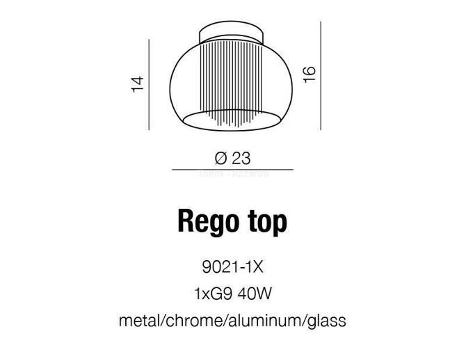 Lampa sufitowa, plafon REGO 23 (9021-1X) Azzardo