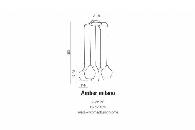 Lampa wisząca Amber Milano AZZARDO (AZ3172)