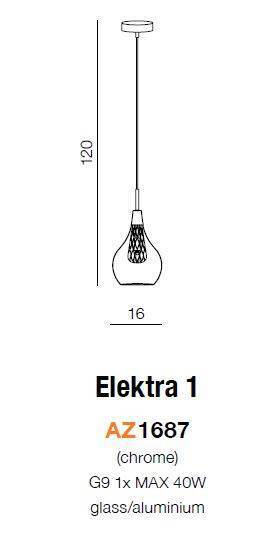 Lampa wisząca ELEKTRA 1 (MD15002028-1A Azzardo) - żyrandol