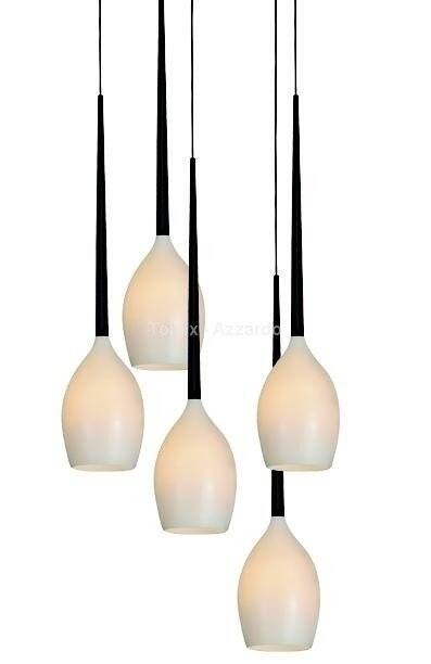 Lampa wisząca IZZA 5 biała (MD1288A-5WSHINYWHITE) - Azzardo - żyrandol