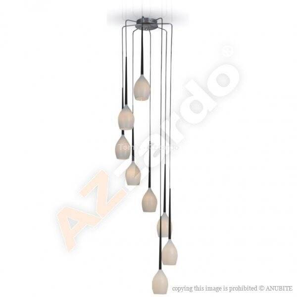 Lampa wisząca IZZA 8 biała (MD1288A-8WSHINYWHITE) - Azzardo - żyrandol