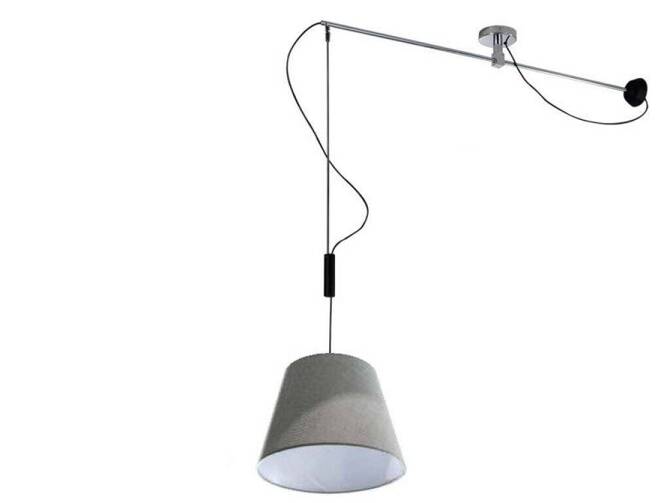 Lampa wisząca MALAGA stelaż AZ 2313 + AZ 2591 klosz grey | szary - średnica 50 - Azzardo - żyrandol