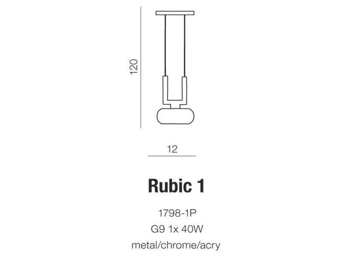 Lampa wisząca Rubic (1798-1P | AZ0490) - Azzardo - żyrandol