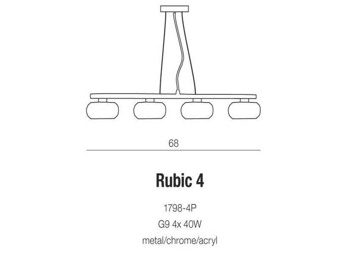 Lampa wisząca Rubic 4 (AZ0493) - Azzardo - żyrandol