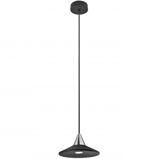 Lampa wisząca Tentor Chromowo - czarna AZZARDO (AZ3086-AZ3087)