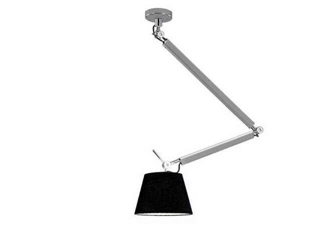 Lampa wisząca ZYTA M PENDANT stelaż aluminium AZ 2304 + AZ 2603 klosz black | czarny - średnica 36  - Azzardo - żyrandol