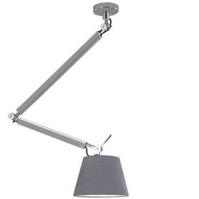 Lampa wisząca ZYTA M PENDANT stelaż aluminium AZ 2304 + AZ 2604 klosz grey | szary - średnica 36 - Azzardo - żyrandol