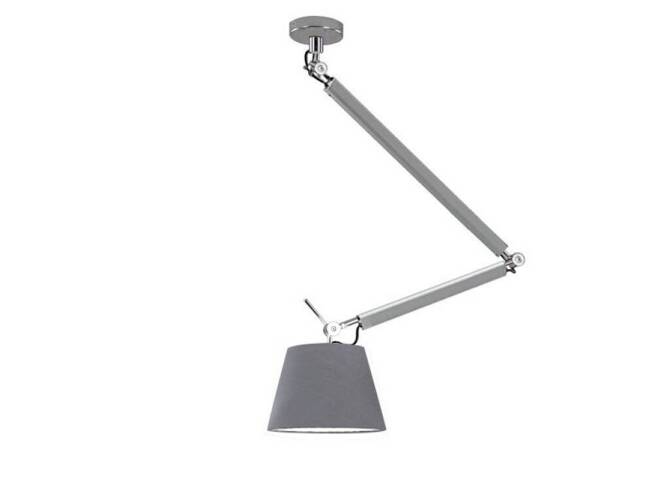 Lampa wisząca ZYTA S PENDANT ALU stelaż aluminium AZ 2298 + AZ 2601 klosz grey | szary - średnica 26 - Azzardo - żyrandol