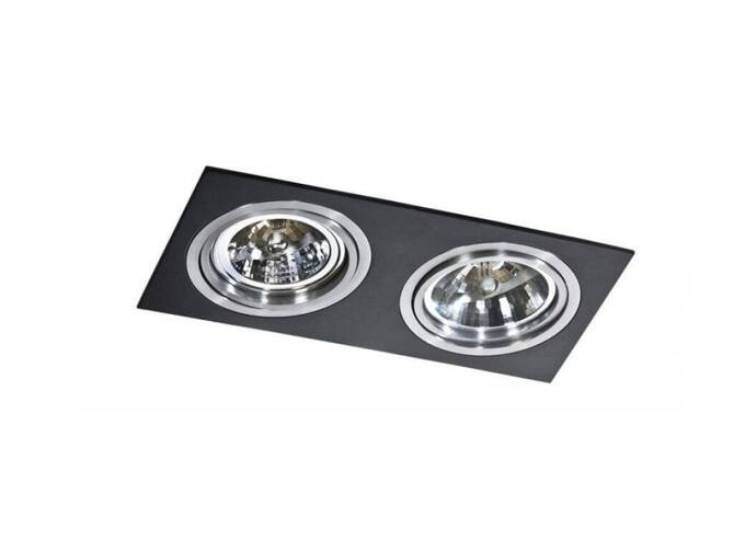 Lampa wpuszczana SIRO 2 black/aluminium (AZ0772 | GM2200-BK-ALU) - AZZARDO