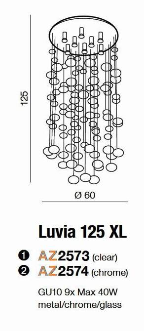 Plafon Luvia 125 Xl (chrome) (AZ2574) Azzardo - żyrandol