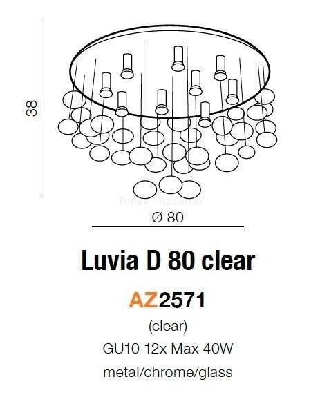 Plafon Luvia D80 (clear) (AZ2571) Azzardo