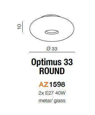 Plafon Optimus 33 Round IP 44 (AZ1598) Azzardo