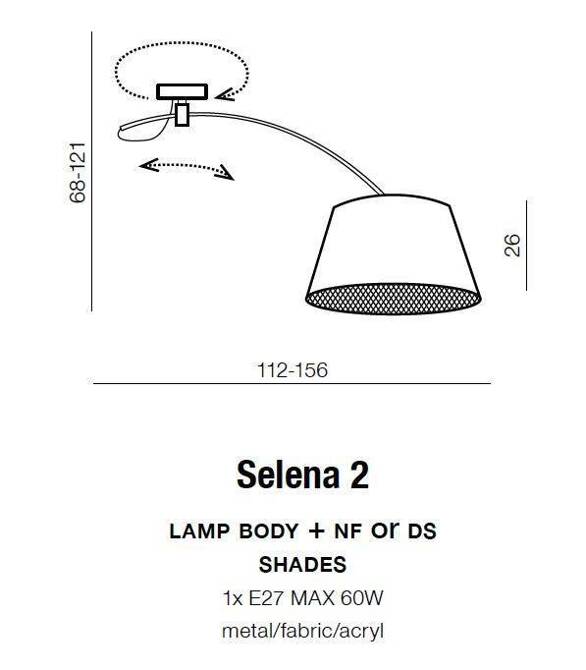 Selena 2 lampbody stelaż (AZ2284) Azzardo