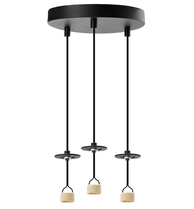 Stelaż lampy wiszącej LUCAS BASE 3R PENDANT GU10 Czarny (AZ6158) - Azzardo