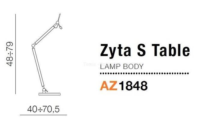 stelaż do lampy Zyta S biurkowa / stołowa (podstawa) kolor czarny (MT2300-S) Azzardo