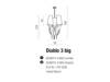 Lampa wisząca DIABLO 3  BIG chrome/ fabric (AD8074-3 BIG WHITE Azzardo) - żyrandol