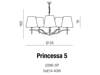 Lampa wisząca PRINCESSA 5 (AZ0724) Azzardo - żyrandol